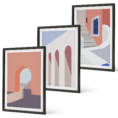Set tablouri pentru dormitor Ilustrații arhitecturale minimaliste