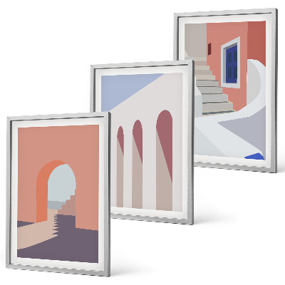 Set tablouri pentru dormitor Ilustrații arhitecturale minimaliste