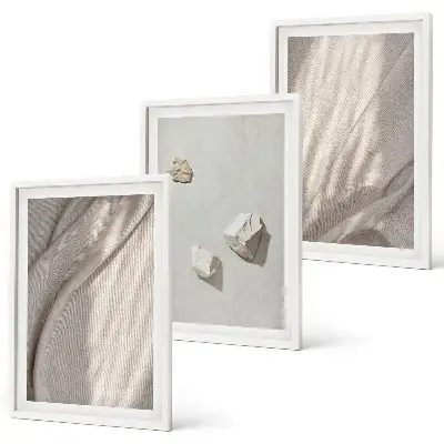 Set de tablouri decorative cu prim-planuri ale structurii în stil boho