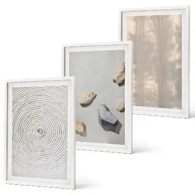 Set de tablouri pentru dormitor cu motive naturale în stil boho
