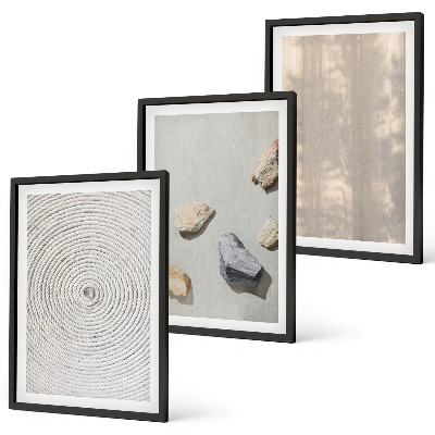 Set tablouri pentru dormitor Structuri naturale boho