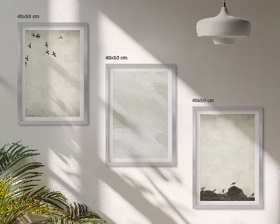 Set tablouri pentru dormitor Decorațiuni cu mișcări de pensulă pentru păsări și pietre