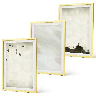 Set de tablouri pentru dormitor cu model artistic având păsări și pietre