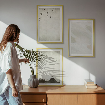 Set tablouri pentru dormitor Decorațiuni cu mișcări de pensulă pentru păsări și pietre