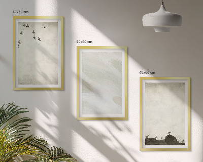 Set tablouri pentru dormitor Decorațiuni cu mișcări de pensulă pentru păsări și pietre