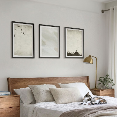 Set tablouri pentru dormitor Decorațiuni cu mișcări de pensulă pentru păsări și pietre