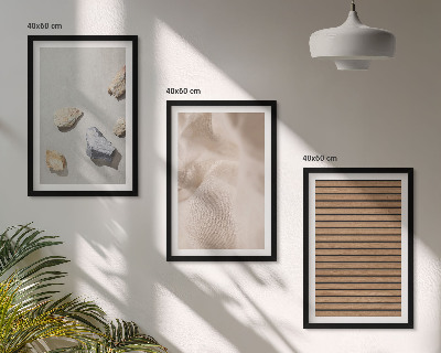 Set tablouri decorative Texturi de țesături din lemn și pietre