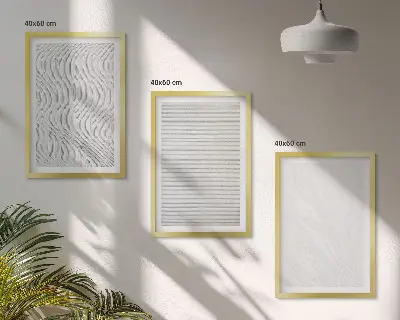 Set de tablouri pentru dormitor cu modele de nisip strălucitor
