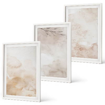 Set tablouri decorative Frunze pastelate în acuarelă