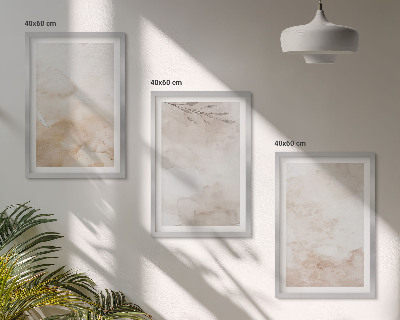 Set tablouri decorative Frunze pastelate în acuarelă