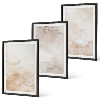 Set tablouri decorative Frunze pastelate în acuarelă
