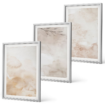 Set tablouri decorative Frunze pastelate în acuarelă
