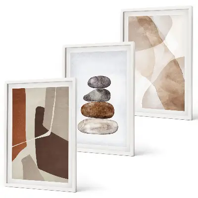 Set de tablouri pentru dormitor cu pictură abstractă modernă