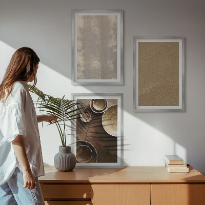 Set tablouri pentru dormitor Structuri texturate minimaliste