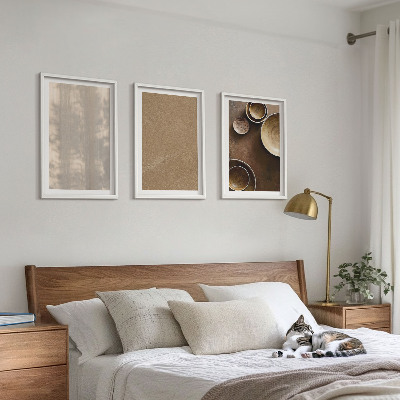 Set tablouri pentru dormitor Structuri texturate minimaliste