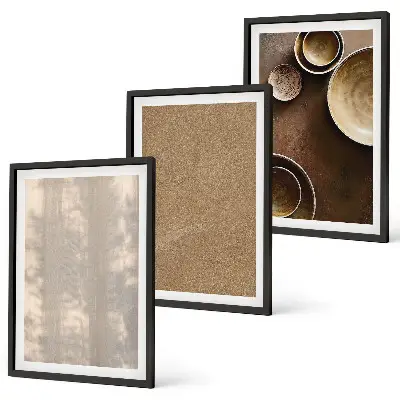 Set de tablouri pentru dormitor cu structuri texturate minimaliste