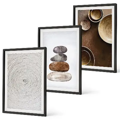 Set tablouri decorative cu model texturi în arta modernă