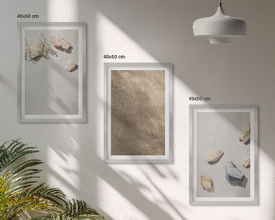 Set tablouri pentru dormitor Structuri naturale de pe plaja cu pietre