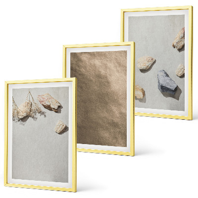Set tablouri pentru dormitor Structuri naturale de pe plaja cu pietre