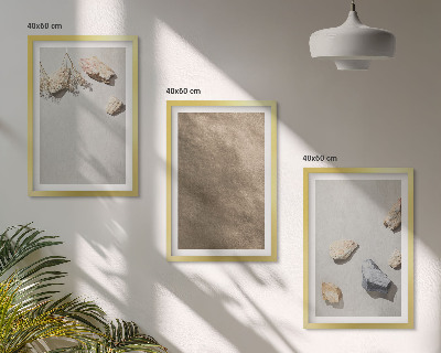 Set tablouri pentru dormitor Structuri naturale de pe plaja cu pietre