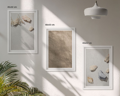 Set tablouri pentru dormitor Structuri naturale de pe plaja cu pietre