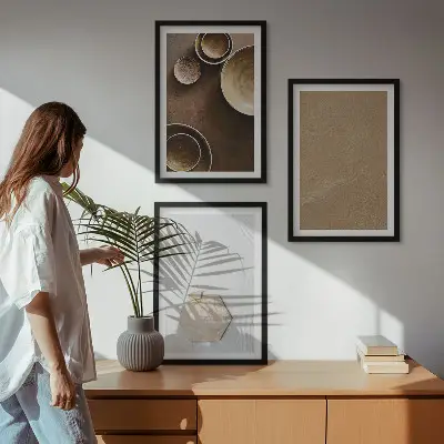 Set tablouri decorative cu texturi și culori minimaliste