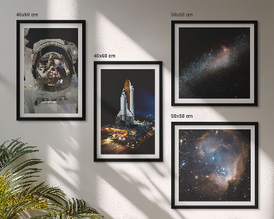 Compoziție de tablouri pentru perete Astronauții care aterizează pe Lună
