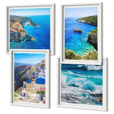 Compoziție de tablouri pentru perete vederi din Oia, insula Santorini