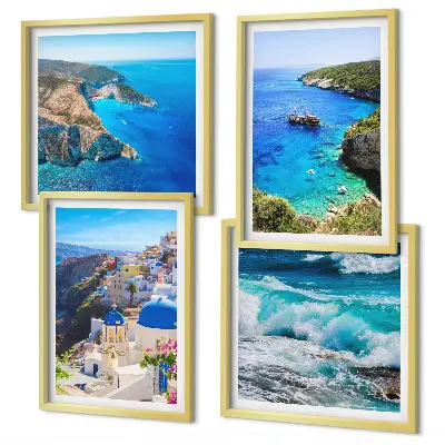 Compoziție de tablouri pentru perete vederi din Oia, insula Santorini