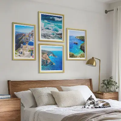Compoziție de tablouri pentru perete vederi din Oia, insula Santorini