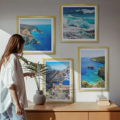 Compoziție de tablouri pentru perete vederi din Oia, insula Santorini