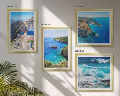 Compoziție de tablouri pentru perete vederi din Oia, insula Santorini
