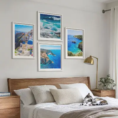 Compoziție de tablouri pentru perete vederi din Oia, insula Santorini
