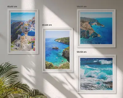 Compoziție de tablouri pentru perete vederi din Oia, insula Santorini