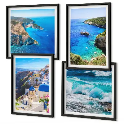 Compoziție de tablouri pentru perete vederi din Oia, insula Santorini