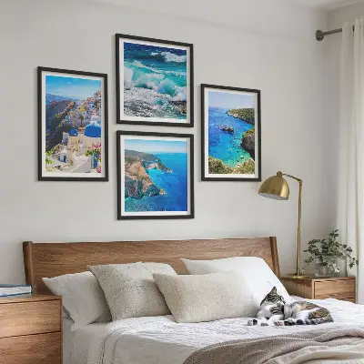 Compoziție de tablouri pentru perete vederi din Oia, insula Santorini