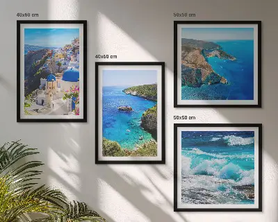 Compoziție de tablouri pentru perete vederi din Oia, insula Santorini