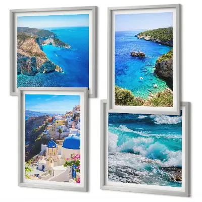 Compoziție de tablouri pentru perete vederi din Oia, insula Santorini