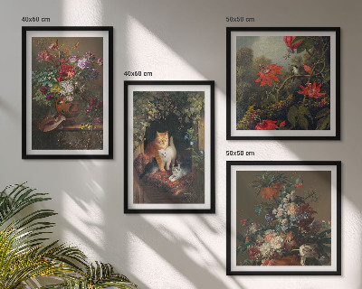 Set tablouri gata de agățat Flori vintage, pisici, plante