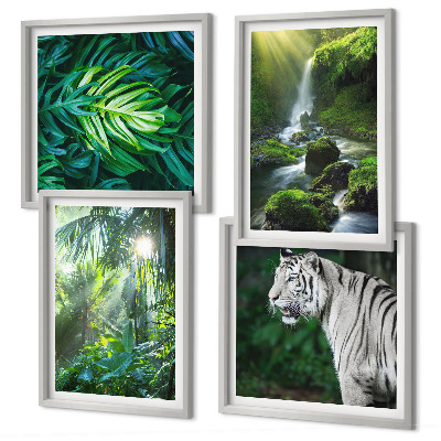 Set tablouri gata de agățat Cascada Tigrului Alb din Junglă