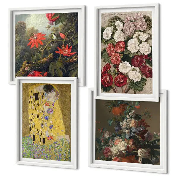 Set tablouri Florile copacului de Klimt gata de agățat pe perete