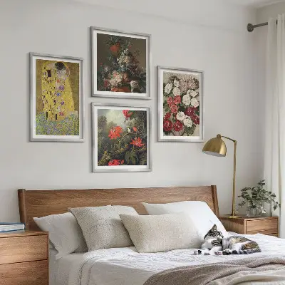Set tablouri Florile copacului de Klimt gata de agățat pe perete