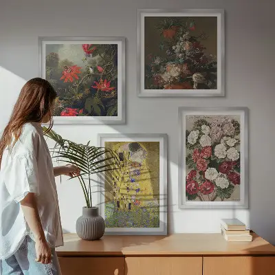 Set tablouri Florile copacului de Klimt gata de agățat pe perete