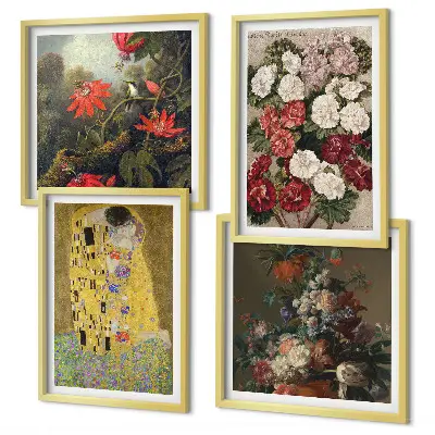 Set tablouri Florile copacului de Klimt gata de agățat pe perete