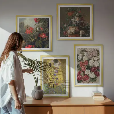 Set tablouri Florile copacului de Klimt gata de agățat pe perete