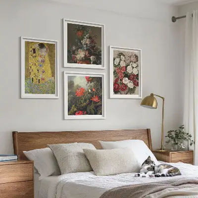 Set tablouri Florile copacului de Klimt gata de agățat pe perete