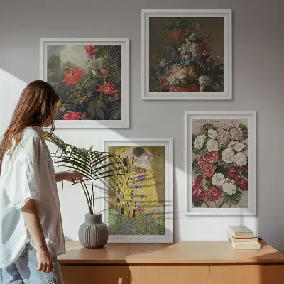 Set tablouri Florile copacului de Klimt gata de agățat pe perete