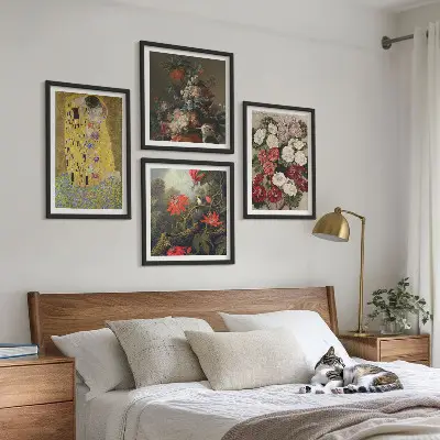 Set tablouri Florile copacului de Klimt gata de agățat pe perete