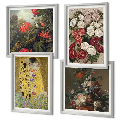 Set tablouri Florile copacului de Klimt gata de agățat pe perete