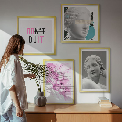 Compoziție de tablouri pentru perete Sculptură abstractă în acuarelă